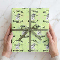 Funny Easter Day Cottontail Egg Delivery Service Wrapping Paper Roll Bunny Rabbit