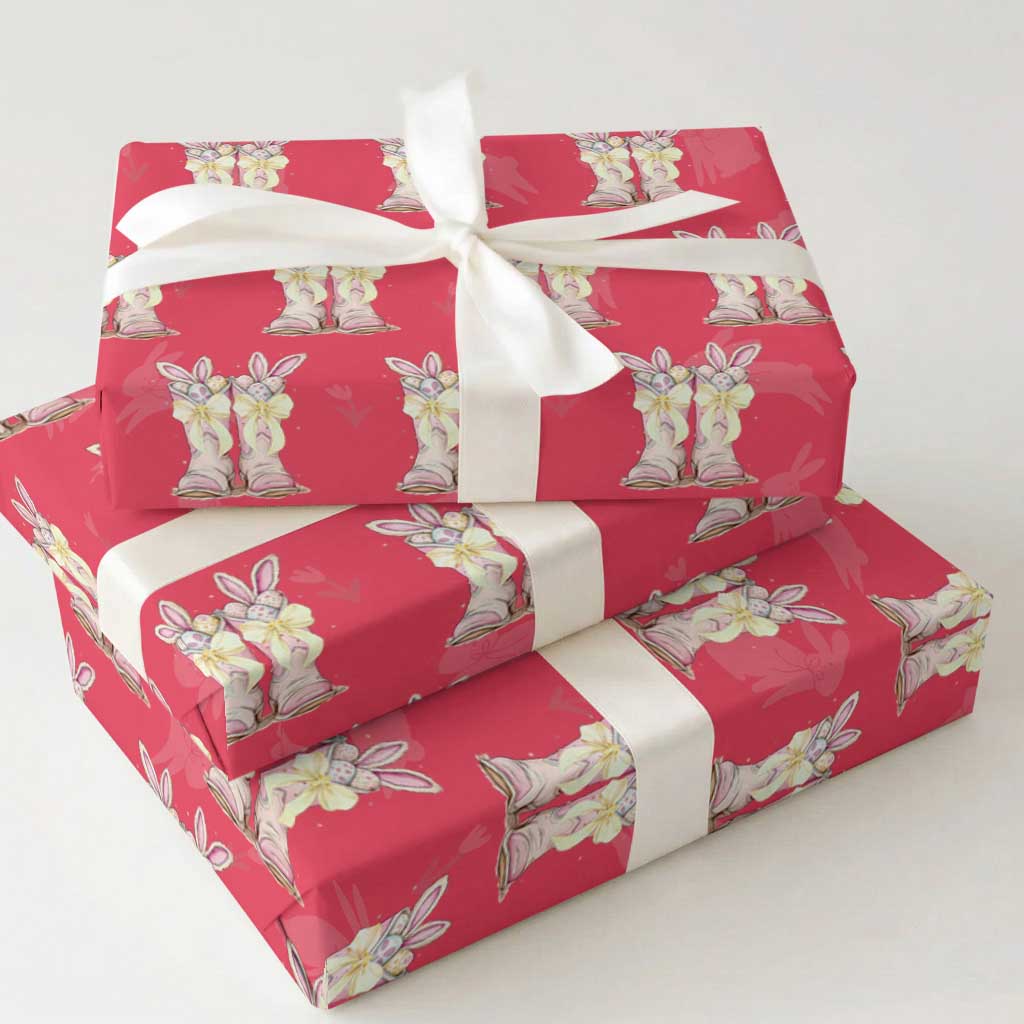 Funny Easter Day Cowgirl Egg Cowboy Boots Wrapping Paper Roll