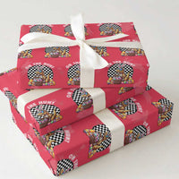 Funny Easter Day Dinosaur Bunny Wrapping Paper Roll On The Hunt Egg Hunting