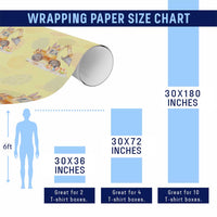 Funny Easter Day Excavator Wrapping Paper Roll Eggs-Cavator Bunny Construction Trucks