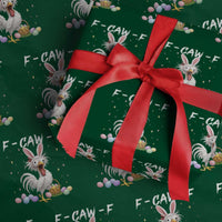 Funny Easter Day F Caw F Chicken Bunny Rooster Meme Wrapping Paper Roll