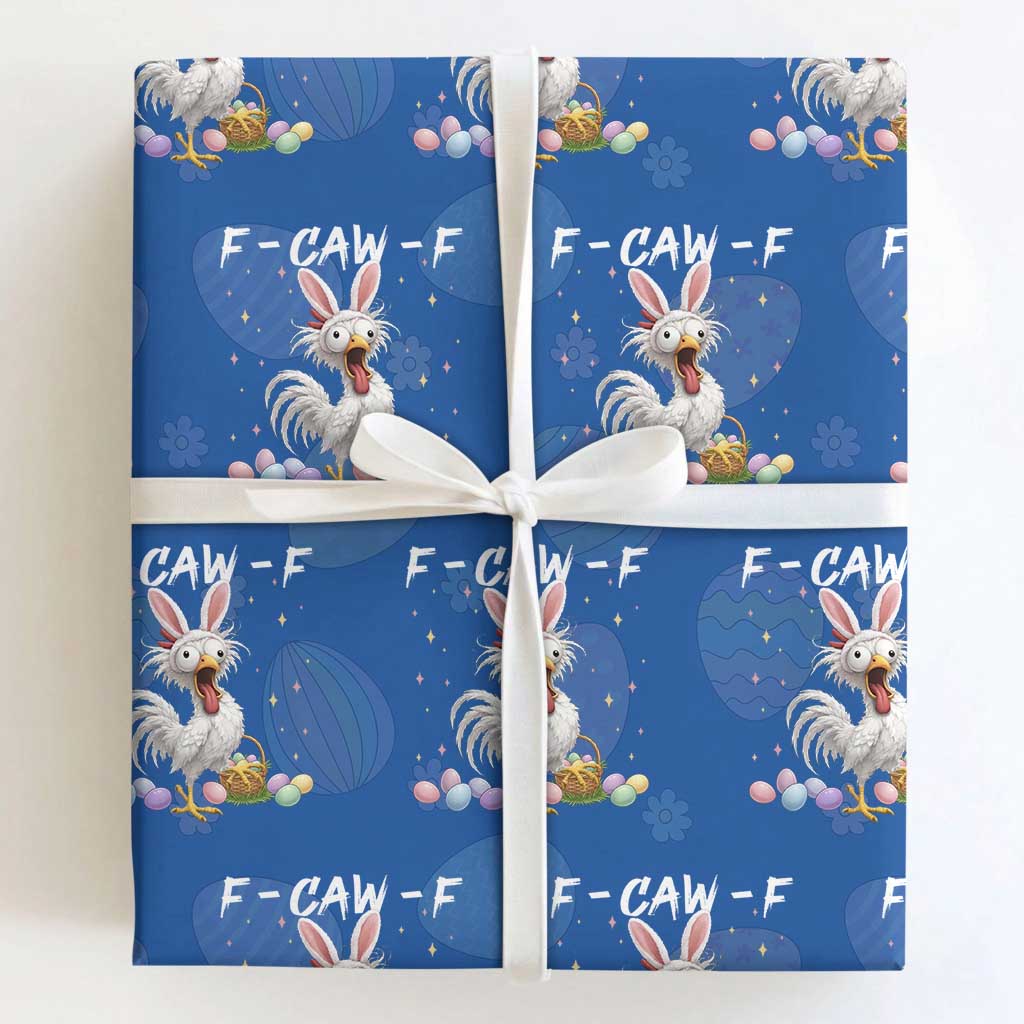 Funny Easter Day F Caw F Chicken Bunny Rooster Meme Wrapping Paper Roll