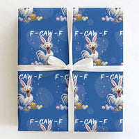 Funny Easter Day F Caw F Chicken Bunny Rooster Meme Wrapping Paper Roll