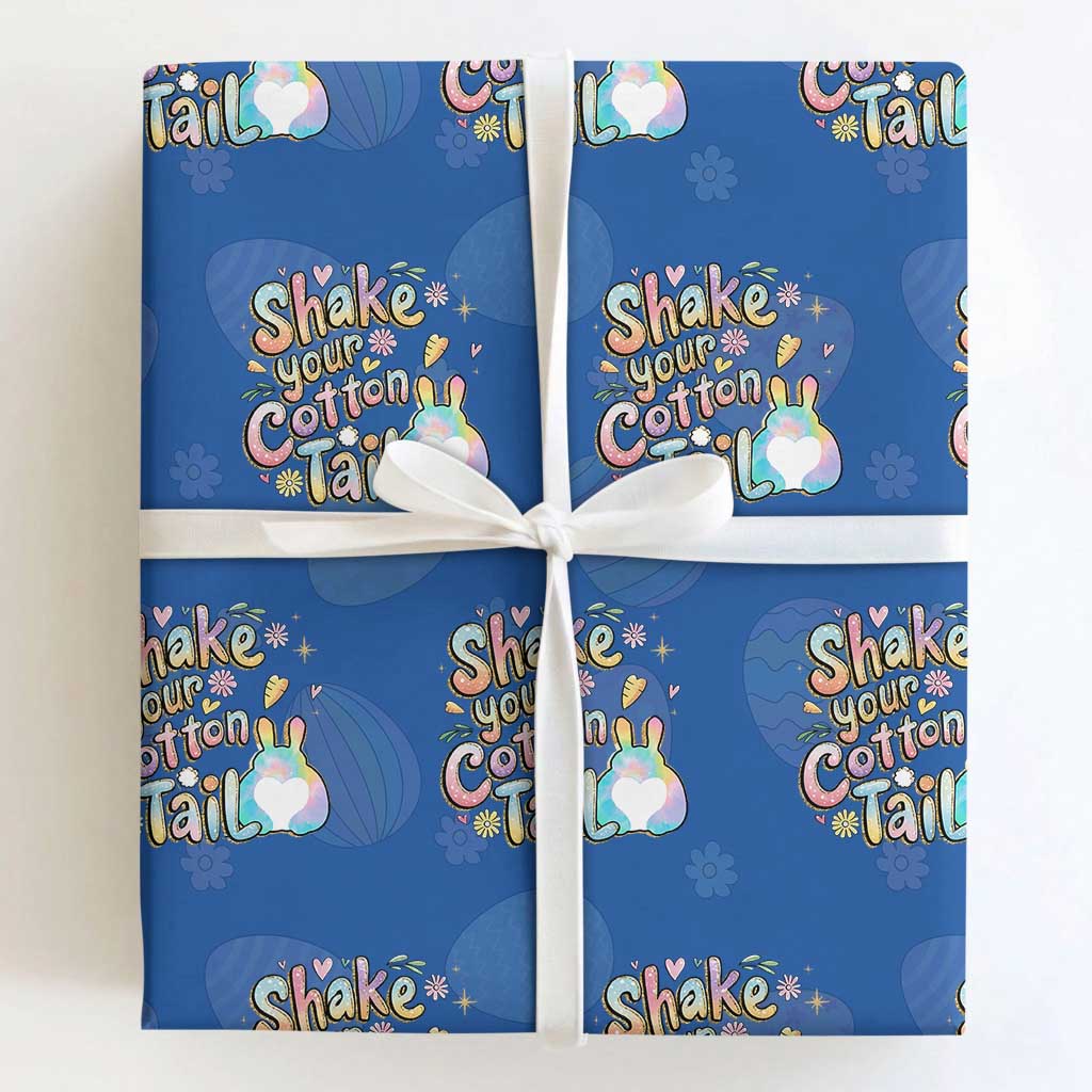 Funny Easter Day Retro Bunny Shake Your Cotton Tail Wrapping Paper Roll