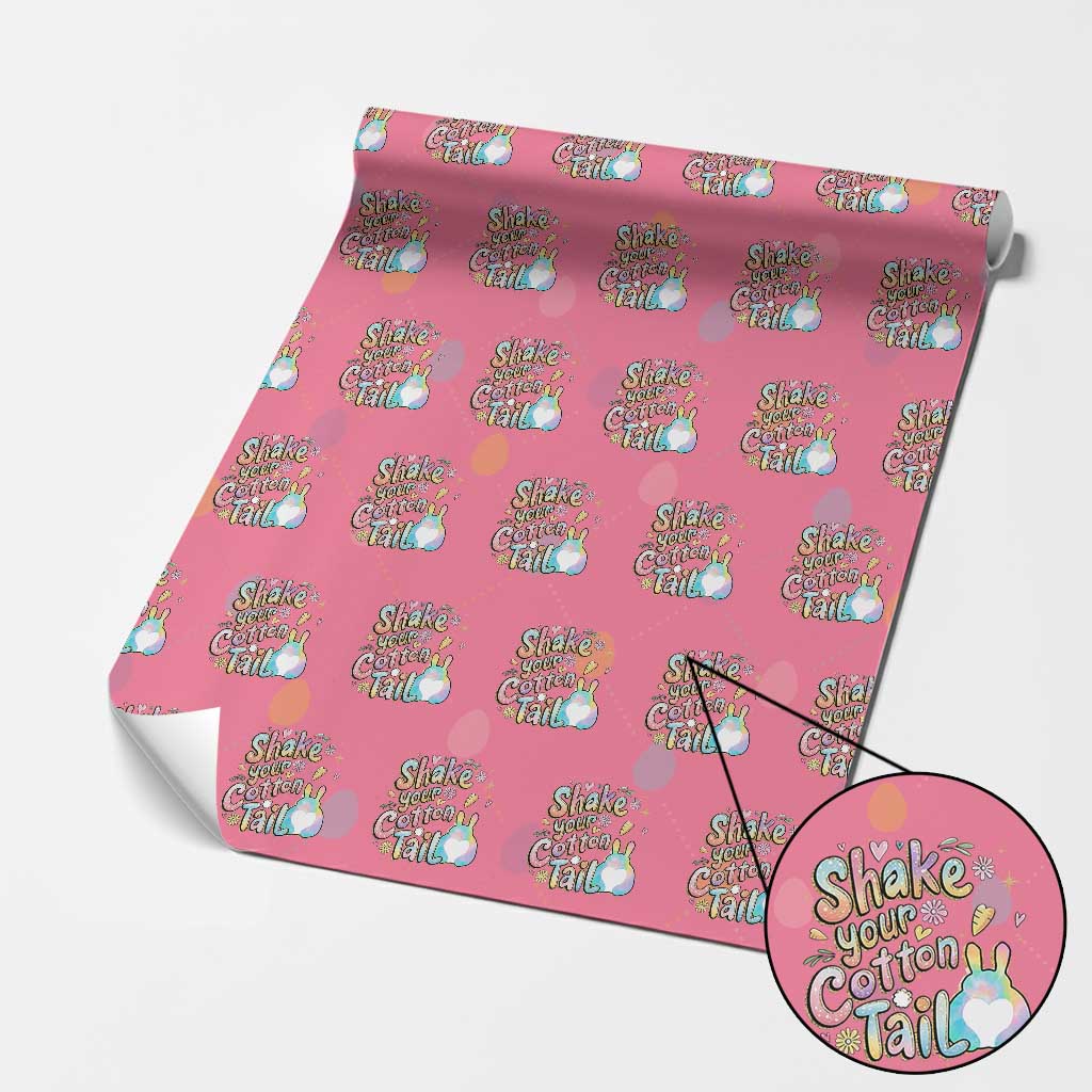 Funny Easter Day Retro Bunny Shake Your Cotton Tail Wrapping Paper Roll