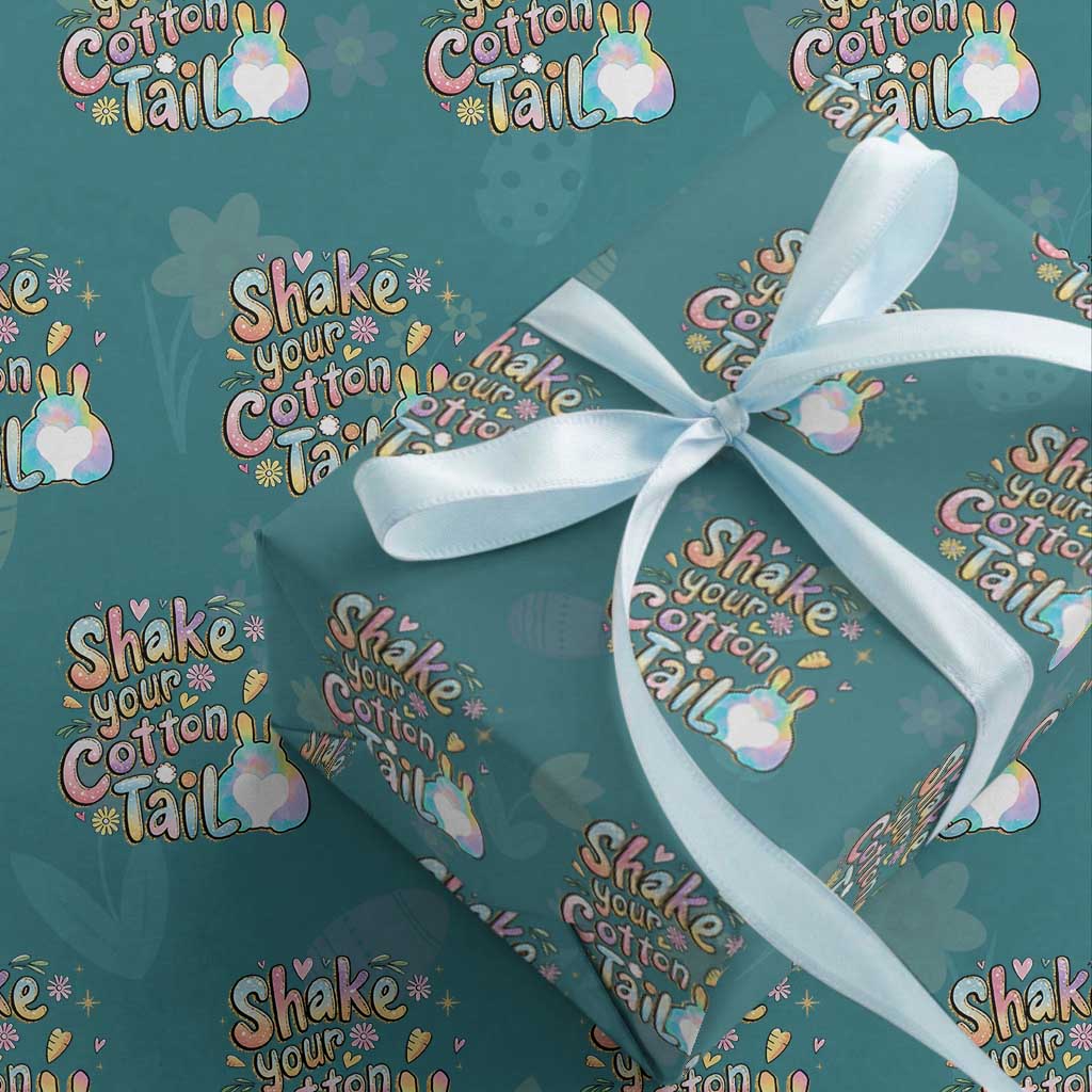 Funny Easter Day Retro Bunny Shake Your Cotton Tail Wrapping Paper Roll