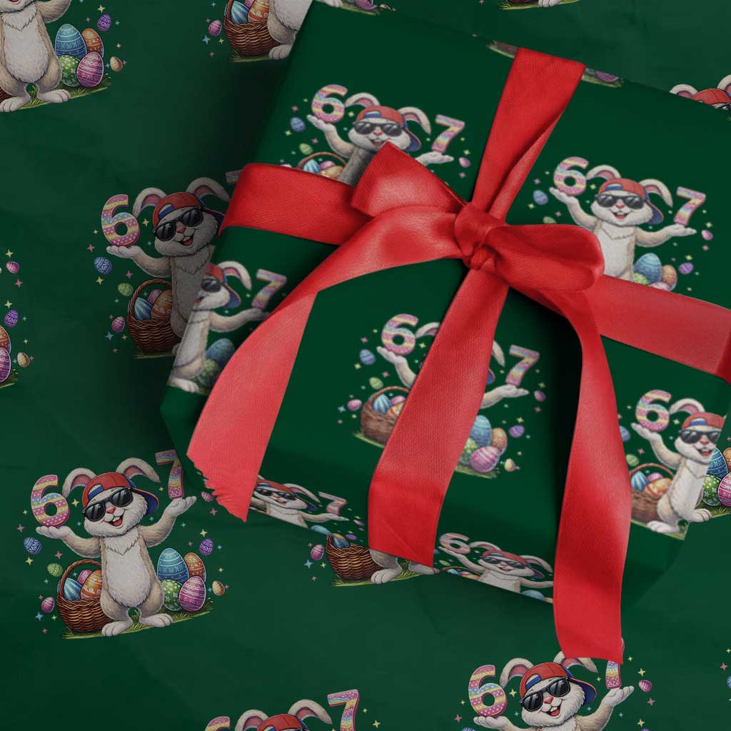 Funny Easter Day Six Seven 67 Bunny Boys Kids Wrapping Paper Roll