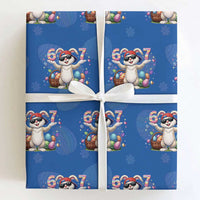 Funny Easter Day Six Seven 67 Bunny Boys Kids Wrapping Paper Roll