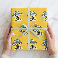 Funny Easter Day UFO Alien Bunny Wrapping Paper Roll