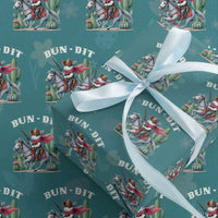 Funny Easter Day Western Wrapping Paper Roll Bun-dit Country Rabbit Cowboy Rodeo