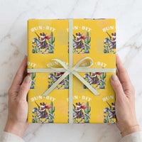 Funny Easter Day Western Wrapping Paper Roll Bun-dit Country Rabbit Cowboy Rodeo