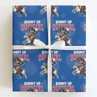 Funny Easter Day Western Wrapping Paper Roll Bunny Up Cowgirl Country Bunny
