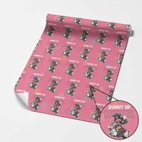 Funny Easter Day Western Wrapping Paper Roll Bunny Up Cowgirl Country Bunny