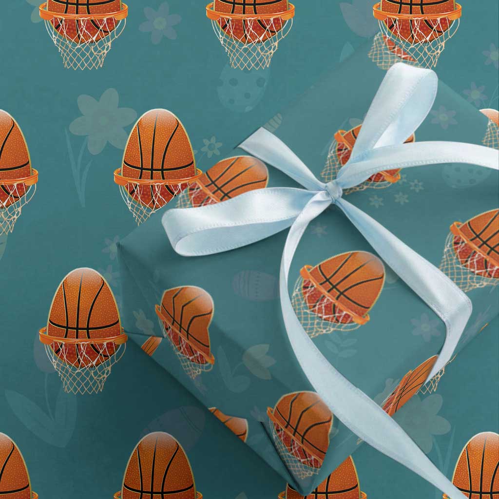Funny Easter Egg Basketball Sport Lover Wrapping Paper Roll