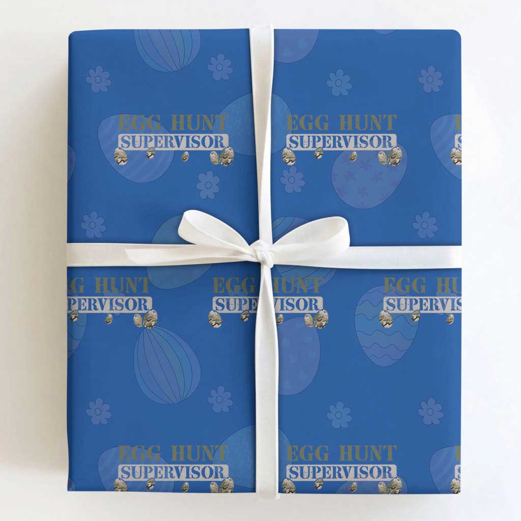 Funny Easter Egg Hunt Supervisor Wrapping Paper Roll Camouflage Camo Egg Hunting Easter Day