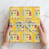 Funny Easter Forget The Bunnies I Am Chasing Hunnies Wrapping Paper Roll