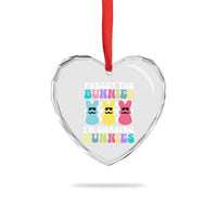 Funny Easter Forget The Bunnies I Am Chasing Hunnies Heart Crystal Glass Ornament