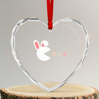 Funny Easter Heart Crystal Glass Ornament Bunny Gamer Egg Hunter