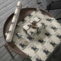 Funny Easter Hunting Dog Wrapping Paper Roll Labrador Bunny Ears On The Hunt