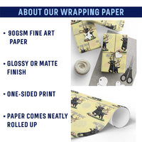 Funny Easter Hunting Dog Wrapping Paper Roll Labrador Bunny Ears On The Hunt