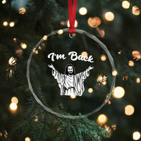 Funny Easter Jesus Meme Crystal Glass Ornament I'm Back