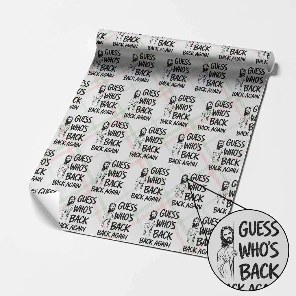 Funny Easter Jesus Wrapping Paper Roll Guess Who's Back Back Again
