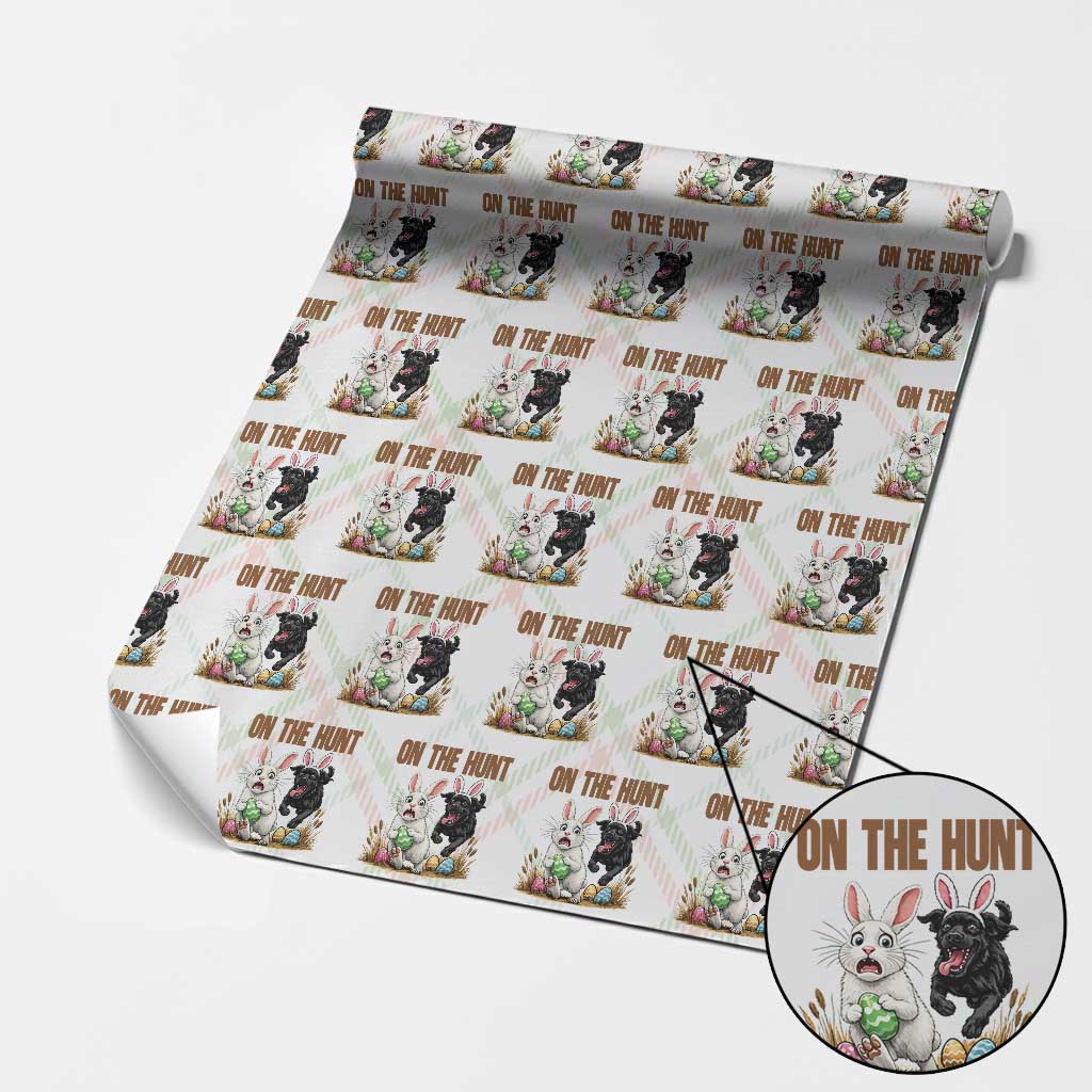 Funny Easter Labrador Bunny Ears Wrapping Paper Roll On The Hunt