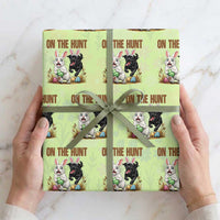 Funny Easter Labrador Bunny Ears Wrapping Paper Roll On The Hunt
