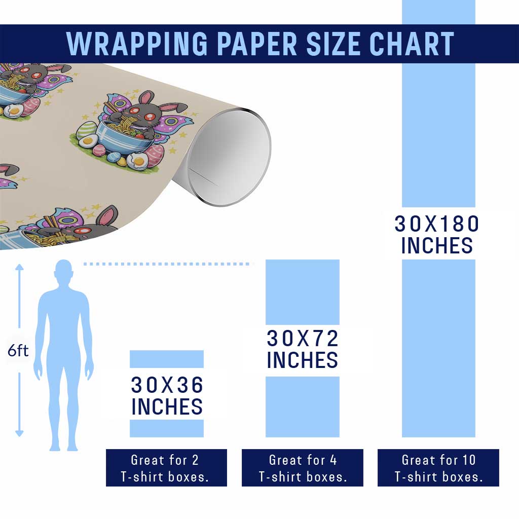 Funny Easter Mothman Eating Ramen Wrapping Paper Roll Cryptid Lover Gift
