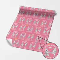 Funny Easter Rabbit Martial Arts Wrapping Paper Roll Every Bunny Was Kung Fu Fighting Cute Bunny Humor Gift