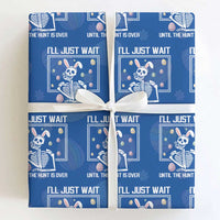 Funny Easter Skeleton Wrapping Paper Roll I'll Just Wait Until The Hunt Is Over