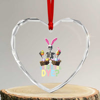 Funny Easter Skeleton Heart Crystal Glass Ornament But Did You Dye Easter Day Sunday - Wonder Print Shop