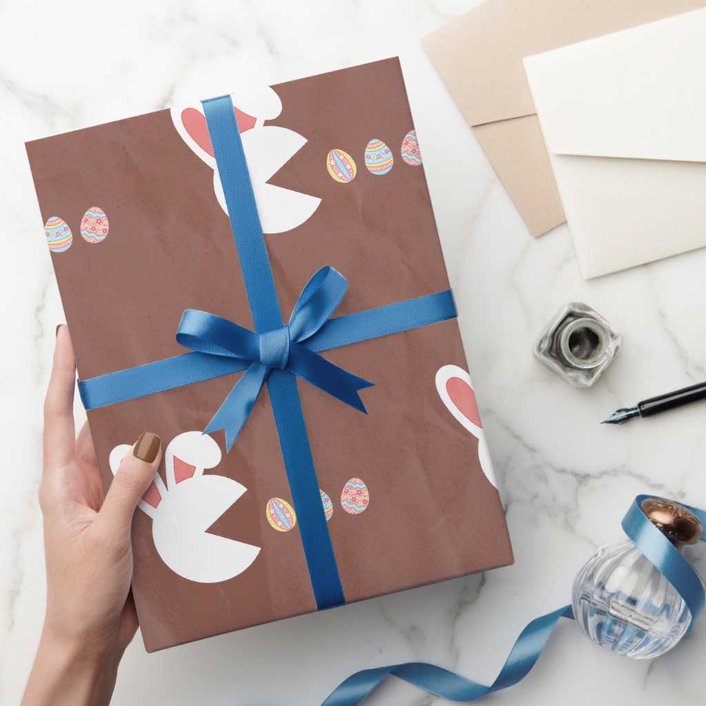 Funny Easter Wrapping Paper Roll Bunny Gamer Egg Hunter