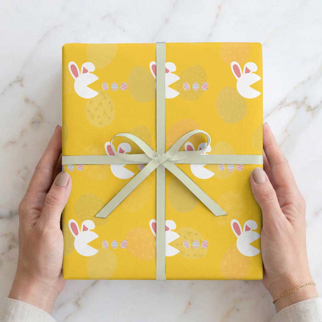 Funny Easter Wrapping Paper Roll Bunny Gamer Egg Hunter
