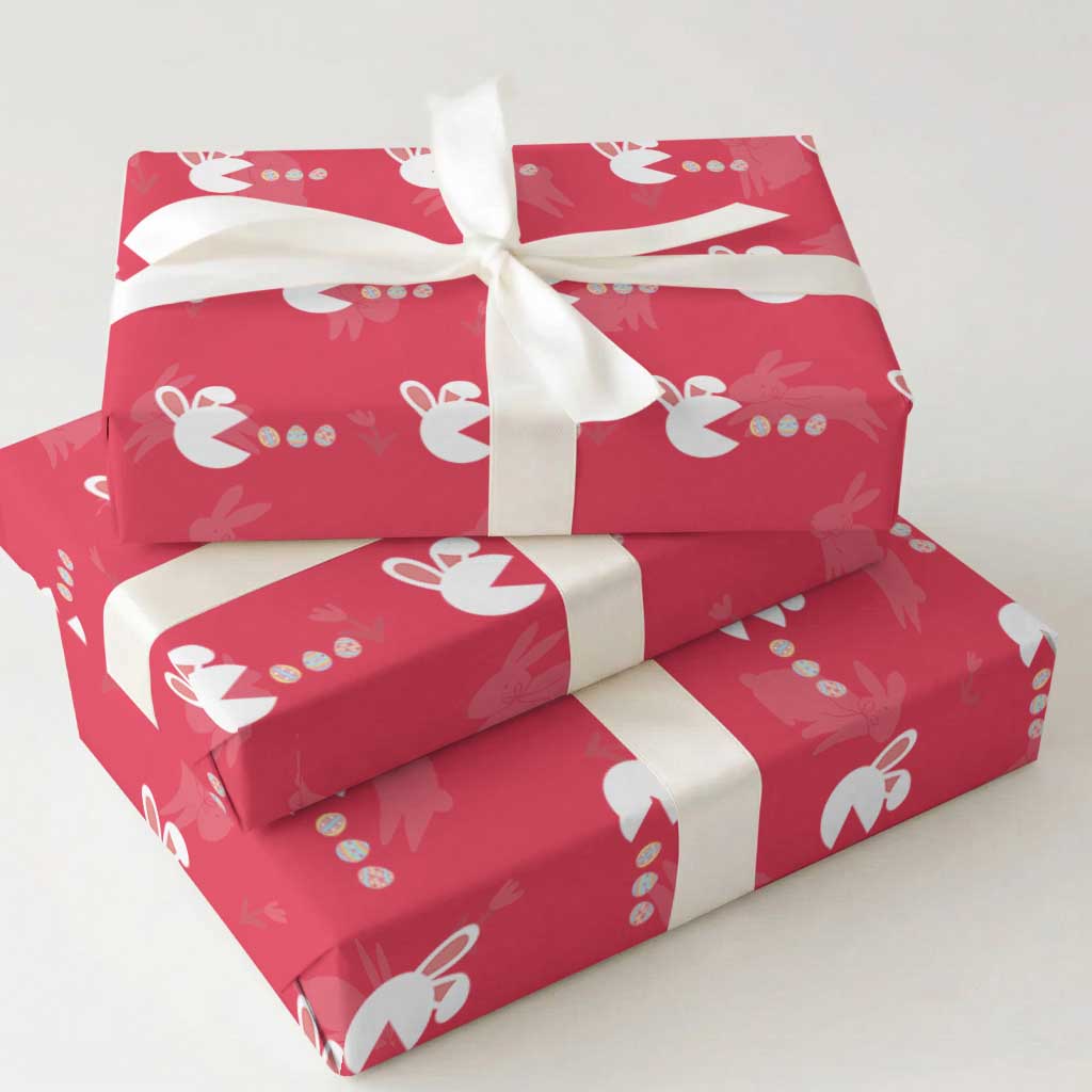 Funny Easter Wrapping Paper Roll Bunny Gamer Egg Hunter