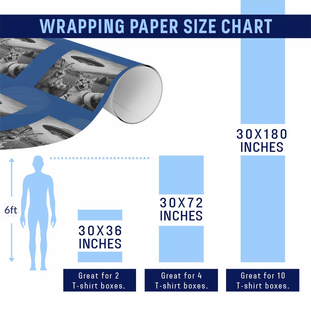 Funny Easter Wrapping Paper Roll Christian Cat Selfie Bunny Meme