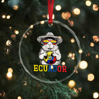 Funny Ecuador Guinea Pig Soccer Fan Crystal Glass Ornament Cavy Lover Gift