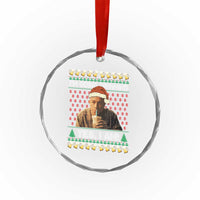 Funny Ed Gein Drinking Wine Crystal Glass Ornament Im Going Drinking Yes I Am Christmas Meme - Wonder Print Shop