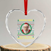 Funny Ed Gein Horror Christmas Meme Heart Crystal Glass Ornament Drinking Wine Eating This Sinful Cold Cuts Viral Scene - Wonder Print Shop