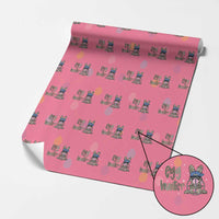 Funny Egg Hunter Wrapping Paper Roll Bunny Hunting Backward Cap Camouflage