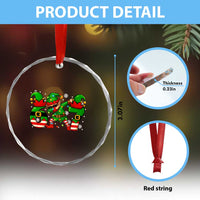 Funny Elf Dab Six Seven Meme Crystal Glass Ornament Christmas Trending 67 Gift - Wonder Print Shop