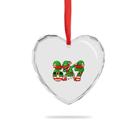 Funny Elf Dab Six Seven Meme Heart Crystal Glass Ornament Christmas Trending 67 Gift - Wonder Print Shop