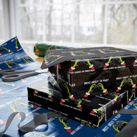 Funny Elf Hand Christmas Wrapping Paper Roll Most Likely To Play Video Games On Christmas - Wonder Print Shop