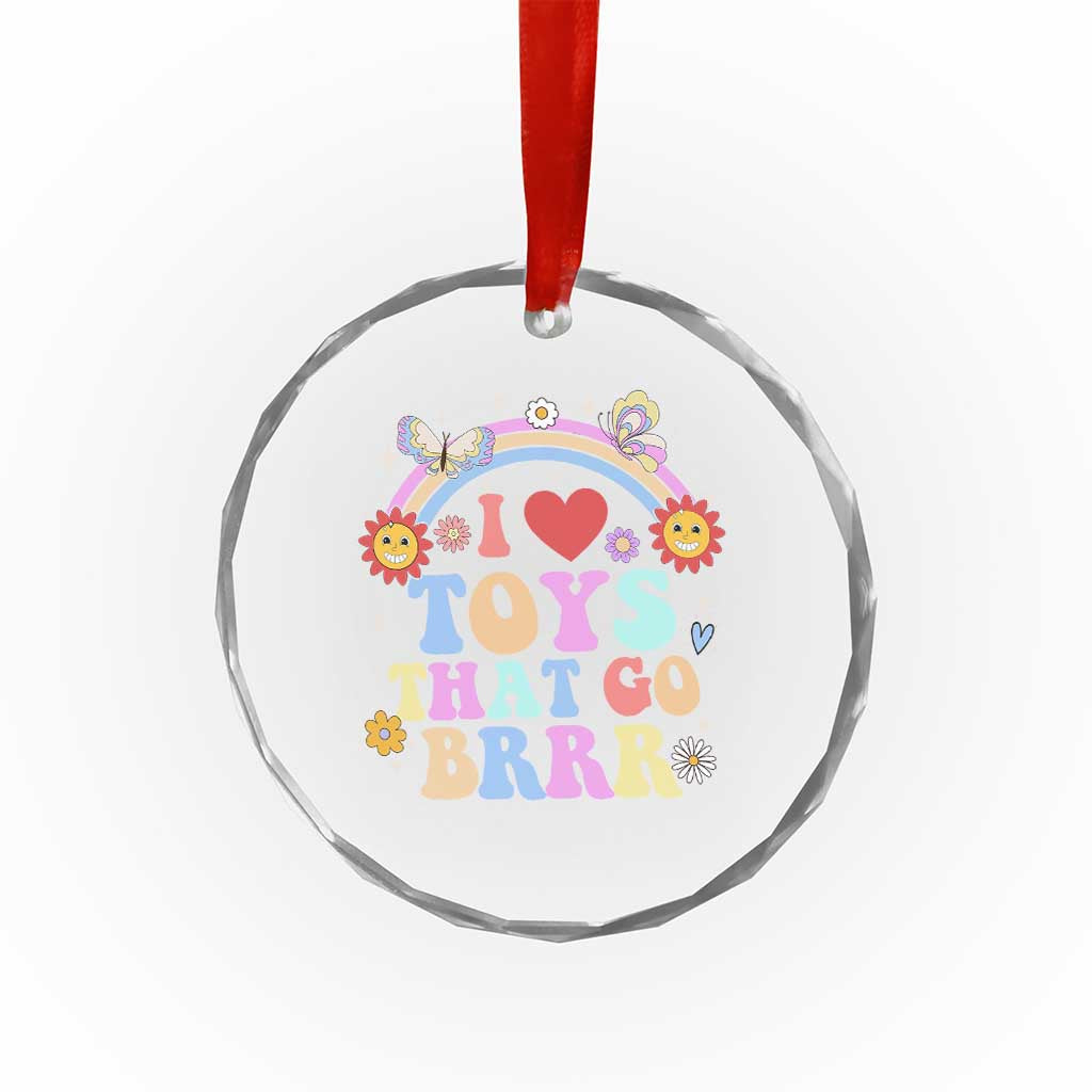 Funny Embarrassing Crystal Glass Ornament I Love Toys That Go Brrr Adult Humor - Wonder Print Shop
