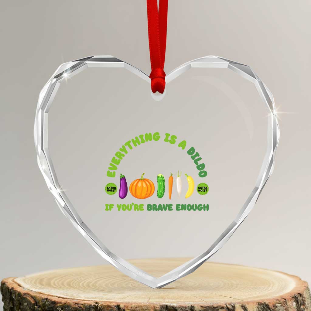 Funny Embarrassing Heart Crystal Glass Ornament Naughty Inappropriate Gifts Dirty Adult Humor - Wonder Print Shop