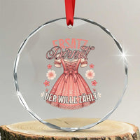 Funny Ersatz Backup Dirndl Oktoberfest Crystal Glass Ornament Der Wille Zahlt Bavarian Festival Costume Humor TS02