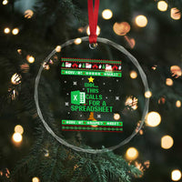 Funny Excel Christmas Tree Crystal Glass Ornament This Calls for a Spreadsheet Xmas DIV0 Errors - Wonder Print Shop