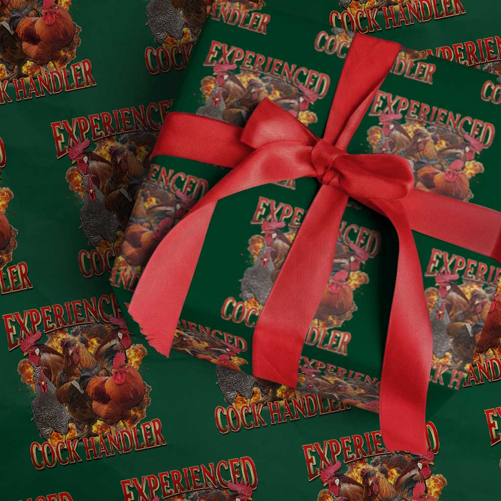 Funny Experienced Cock Handler Wrapping Paper Roll Inappropriate Adult Humor Chicken - Wonder Print Shop