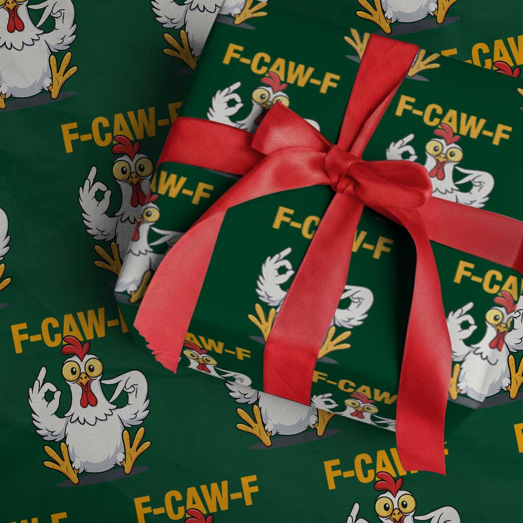 Funny F Caw F 67 Meme Wrapping Paper Roll Cartoon Chicken Poultry Humor - Wonder Print Shop