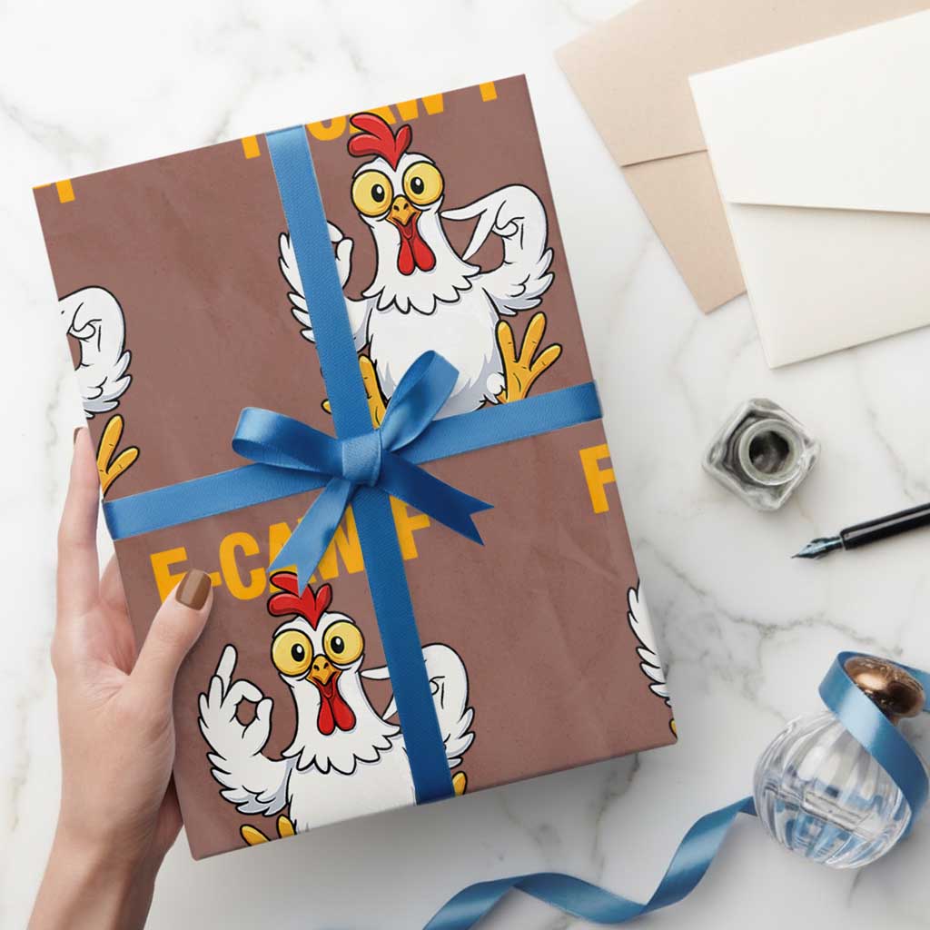 Funny F Caw F 67 Meme Wrapping Paper Roll Cartoon Chicken Poultry Humor - Wonder Print Shop